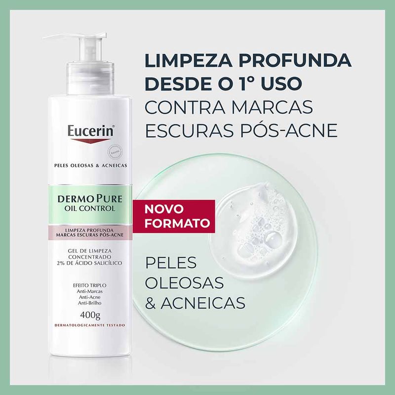 EUCERIN Gel de Limpeza Facial Antiacne Dermo Pure Concentrado 400g