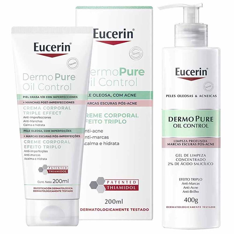 Eucerin DermoPure Oil Control Kit – Creme Corporal + Gel de Limpeza Kit