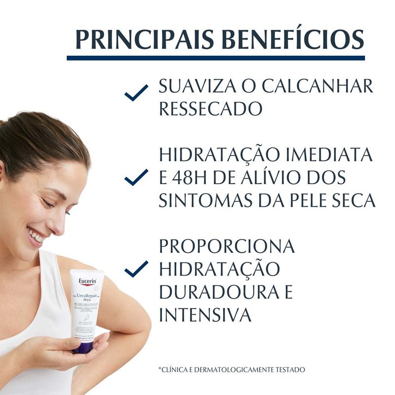 EUCERIN Creme Hidratante para Pés Urea Repair Plus Hidratação Intensiva 100ml