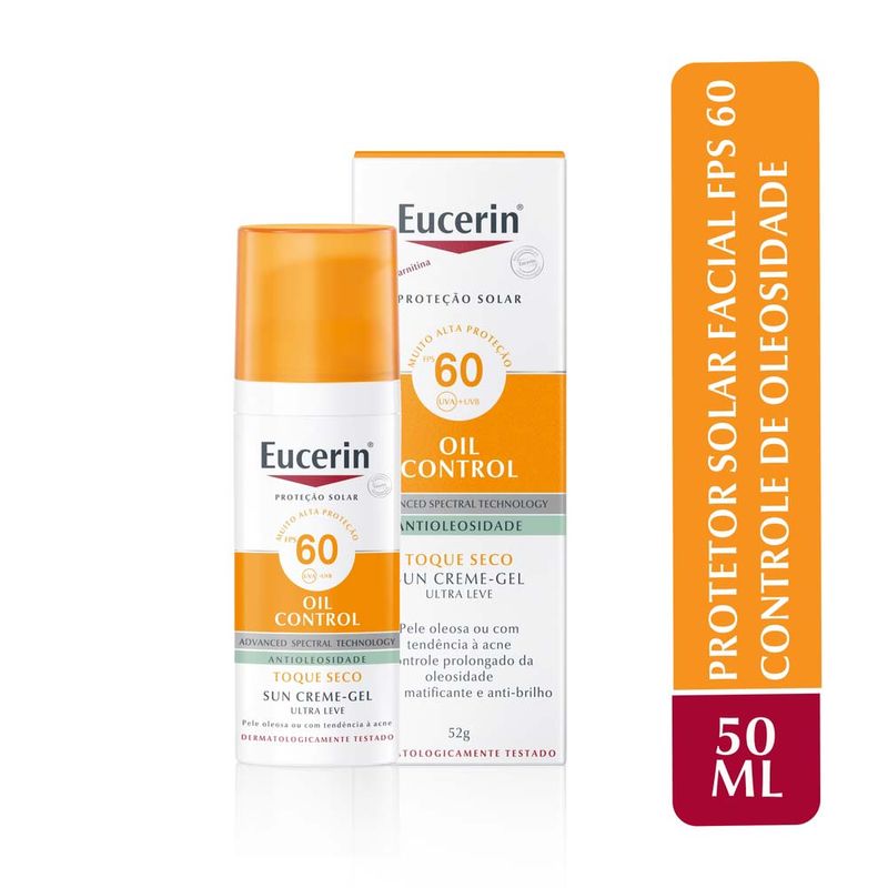 EUCERIN Protetor Solar Facial Antioleosidade Oil Control FPS60 52g