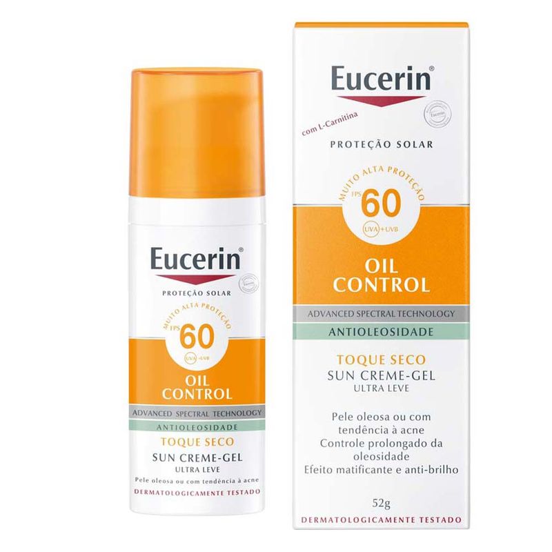 EUCERIN Protetor Solar Facial Antioleosidade Oil Control FPS60 52g