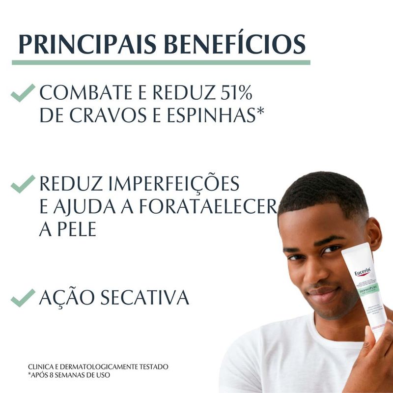 Creme Facial Antiacne Eucerin – DermoPure Oil Control Ação Renovadora 40ml
