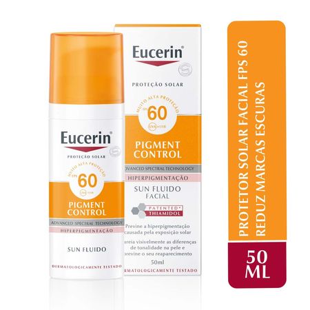 EUCERIN Protetor Solar Facial Antimanchas Pigment Control FPS60 50ml